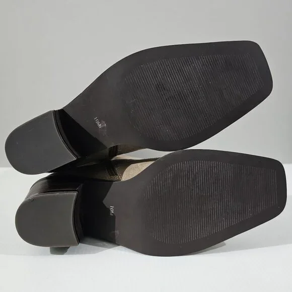 Vince Camuto Babellie Mid Calf Western Boot Square Toe Taupe Tan Suede Size 10 - Picture 12 of 14